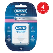 Oral-B Pro-Expert Clinic Line Hassas Dişler İçin Nane Aromalı Diş İpi 25 M x 4 Paket