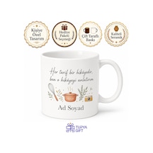 Yemek Blogcusu Yazılı Baskılı Kupa Bardak Hediye Porselen Mug Beyaz / Çok Renkli