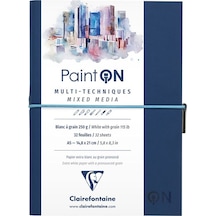 Clairefontaine Paint On Beyaz Dokulu Blok A5 250G 32 Yaprak