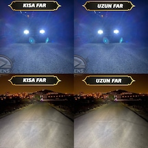 Toyota Corolla Efsane Kasa Uyumlu Mercek Led Xenon Şimşek Etkili Tek Renk Beyaz