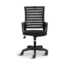 Tr Capri Fileli Başlıksız Ofis Koltuğu Çalışma Koltuğu Ergonomik Sandalye Tilt Mekanizmalı Ayarlanabilir Siyah Genel