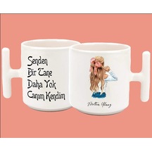 İsimli Senden Bi Tane Daha Yok Canım Kendim Baskılı T Kulp Kupa