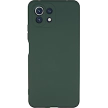 Uryport Xiaomi Mi 11 Lite Kılıf Nano İçi Kadife Silikon - Koyu Yeşil