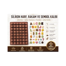 Silikon Harf, Rakam Ve Sembol Kalıbı Kahverengi