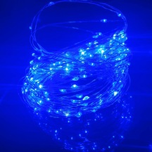 Mavi Led Gümüş Tel Peri Işıklar Usb Noel Partisi Açık Su Geçirmez Çelenk 2m