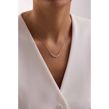 Beyaz Altın Kolye Trendy Form New T13974 Renkli