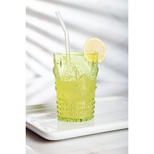 Akrilik Yeşil Tekli Kısa Bardak & Su Meşrubat Kahve Yanı Bardağı 400 ml (Cam Değildir )