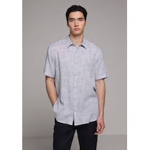 Colin's Colins Regular Fit Shirt Neck Düz Erkek Mavi Kısa Kol Gömlek Cl1080095 Q1.v1 Ble