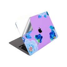 Apple Uyumlu MacBook Air Kılıf Koruyucu Sticker Laptop Kaplama Touchıd A2179 İle Uyumlu Flower03 Açık Pembe