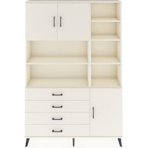 Arges Dolap 9 Raflı 4 Çekmeceli 3 Kapaklı 132x30x195 Aytaşı-a... Aytaşı