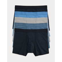Marks & Spencer 5'li Pamuklu Trunk T14004826s Mavi Mix