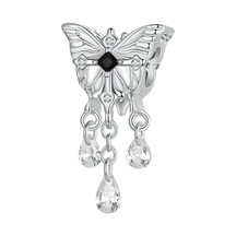 S925 Ayar Gümüş Platin Kaplama Kelebek Püskül Boncuklu Kolye Scc2868 Çok Renkli