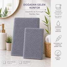 Bambu Takım, Saç Ve Vücut Havlusu 4 Renk