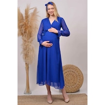 Dip Moda Kadın Beyaz Baby Shower Şifon Hamile Elbise Dphml003 Saks