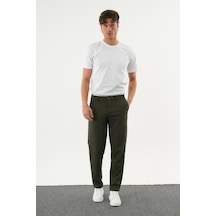 Redline Arden Kışlık Kalın Slim Fit Kemerli Erkek Pantolon Haki