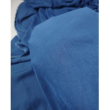 Taşlanmış Mavi Mat Saten Dokuma En 140 Cm X Boy 190 Cm -10550 Mavi