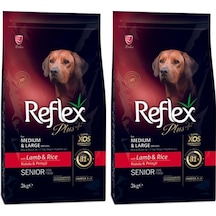 Reflex Plus Kuzu-Pirinç +7 Yaşlı Köpek Maması 2 x 3 KG