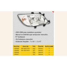 Far - 683 - Sinyal Sis Sol Sprınter 04/00-05/06 Elektrikli H7 - Kmrsfres - H3 H7