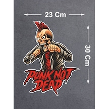 Punk Not Dead Punkçı Sticker - Araba Oto Motosiklet Karavan Sticker - 00033 30x23 Cm