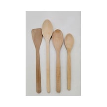 Hubrendy Tedarik Mutfak Ahşap Kaşık Set 4lü Balsa Ks-04