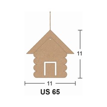 Ahşap Ev 11X11 Cm 8 Mm Us65