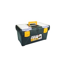 Takım Çantası Alet Kutusu Kapaklı Mini Bölmeli Organizer Dayanıklı Plastik Malzeme 14'' 19 İnç