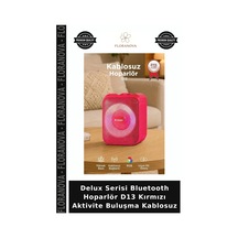 Delux Serisi Bluetooth Hoparlör D13 Kırmızı Aktivite Buluşma Kablosuz