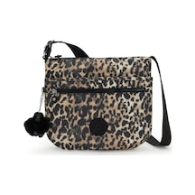 Kipling Arto Orta Boy Omuz Çantası Leopar