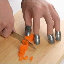 Ulzyvf Set Pişirme Paslanmaz Parmak Parmak Koruyucu Güvenli El Doğrama Dilim Çelik Bıçak Ayarlanabilir Araçları Adet 4 / Jy Diğer