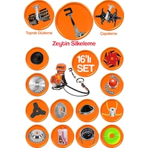 Deko DTES79 16 Parçalı Benzinli Sırt Tipi Tırpan + Çapalama Aparatı + Eşeleme + Zeytin Silkeleme Set