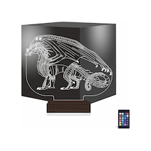 Luvivia Ejderha 3d Lamba - Masa Gece Lambası V2 Şeffaf