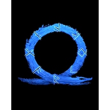 Zepplin Giyim God of War Ragnarok Blue Logo Büyük Sırt Patch Yama
