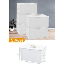 Ayrex Adet - Mini Boy Baskı Detaylı Beyaz Hurç 30 X 22 X 18 Cm