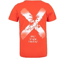 Brz Kids Erkek Çocuk Arka Baskılı Kısa Kollu T-shirt-turuncu