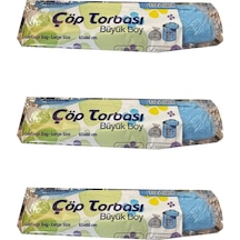 Canhome Büyük Boy Çöp Torbası 3 x 10'lu Mavi 65 x 80 CM
