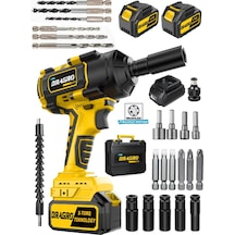 Dragro DRG-800 Alman 1000NM Çift Akülü Torklu Somun Sıkma Bijon Sökme Sarı