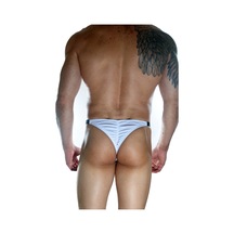 Don Moris Erkek Beyaz Arkası Büzgülü Brazillian Slip Iç Çamaşırı Beyaz