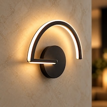 Oliva Şarjlı Modern Led Duvar Apliği Günışığı Taşınabilir Usb Siyah