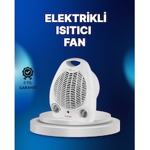 Mini Elektrikli Isıtıcı - 2000w Güç, Fanlı Isıtma, 3 Isı Modu