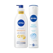 Tr Q10 Sıkılaştırıcı Vücut Losyonu 400 Ml+ Nıvea Kadın Sprey Deodorant Fresh Natural 150 Ml