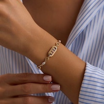 Sembolgold 14 Ayar Dorika Bileklik İtaly 18+3 Cm T14352 Renkli