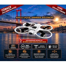 L88 Hd Kamera Ledli 360 Dönebilen Optik Akış Sabitleme Ve Başsız Modlu Drone
