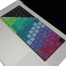 Macbook Türkçe Q Klavye Koruyucu Us Amerikan Return Enter Uyumlu M1-m5 A2681 A3113 A3240 A3449 A2941 A3241 A2442 A2779 A3426 A3434 A2485 A3429 Silikon Keyboard Cover Pembe Yeşil