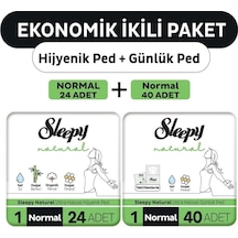 Sleepy Natural Ultra Hassas Hijyenik Ped Normal 24'lü + Günlük Ped Normal 40'lı