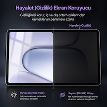 Honor Pad 20/ Pad 20 Pro İle Uyumlu Hayalet Ekran Koruyucu 12.1 İnç Yandan Görünmeyen Anti-spy Gizlilik Privacy Koruması, 9h Nano Kırılmaz Esnek Cam, Parlama Ve Parmak İzi Önleyici