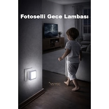 Astec Fotoselli Gece Lambası 1 Watt Tak Çalıştır Sensörlü Beyaz Renk