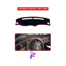 Hyundai Elantra 1997-2006 Uyumlu Torpido Örtüsü Yansıma Önleyici Hızlı Montaj Koruma G9 Kırmızı