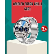 Metal - 755 - Gövdeli Amoled Sw55 Akıllı Saat Oksijen, Nabız Ve - Spt-gld - Arama Fonksiyonlu Dpas26