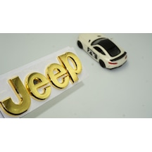 Jeep Kaput Bagaj 3m 3d Gold Metal Logo Amblem Arma