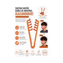 Ognamı3d 3d Baskı Geniş Dişli Saç Şekillendirme Tarağı Ergonomik Tarak - Turuncu